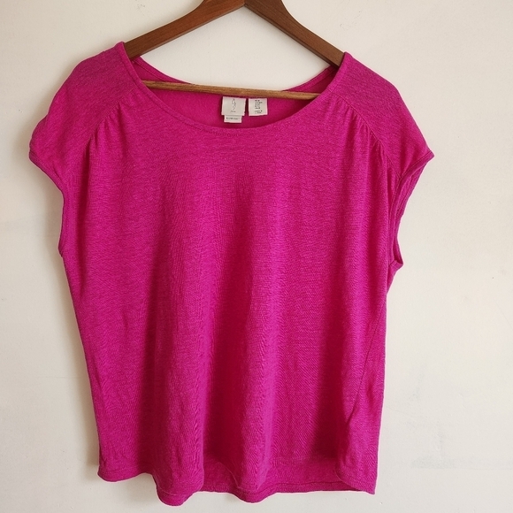 Casual top Short sleeves Pink 100% linen lightweight breathable JOIE - Picture 5 of 10